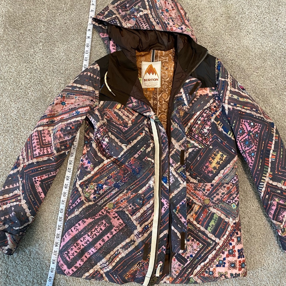 Burton Multi-Pattern Pink Navy Ski Jacket